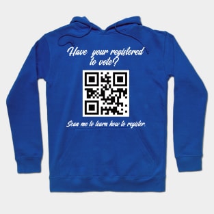 Register to Vote QR Code Hoodie